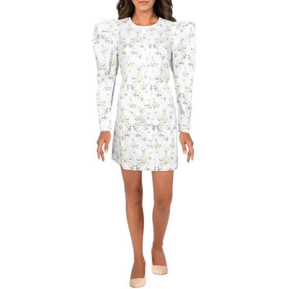 Danielle Bernstein Womens White Party Short Rhinestone Mini Dress Juniors NWT